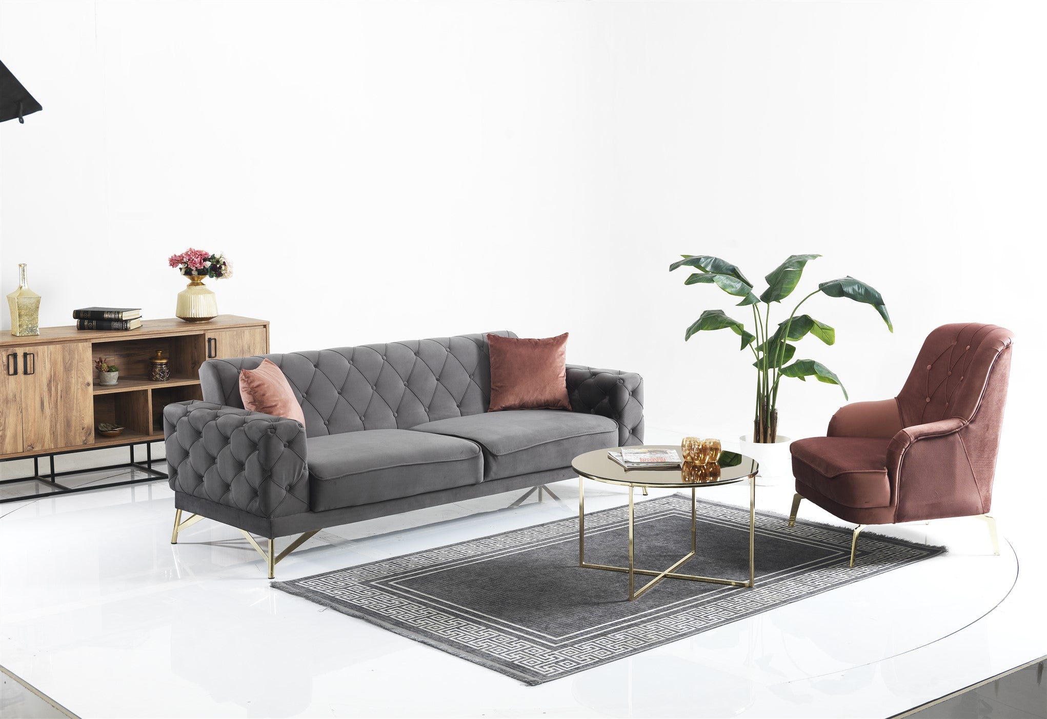 Fiesta Convertible Sofa Grey