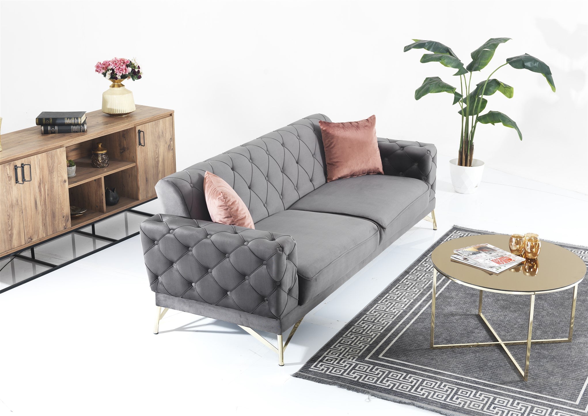 Fiesta Convertible Sofa Grey