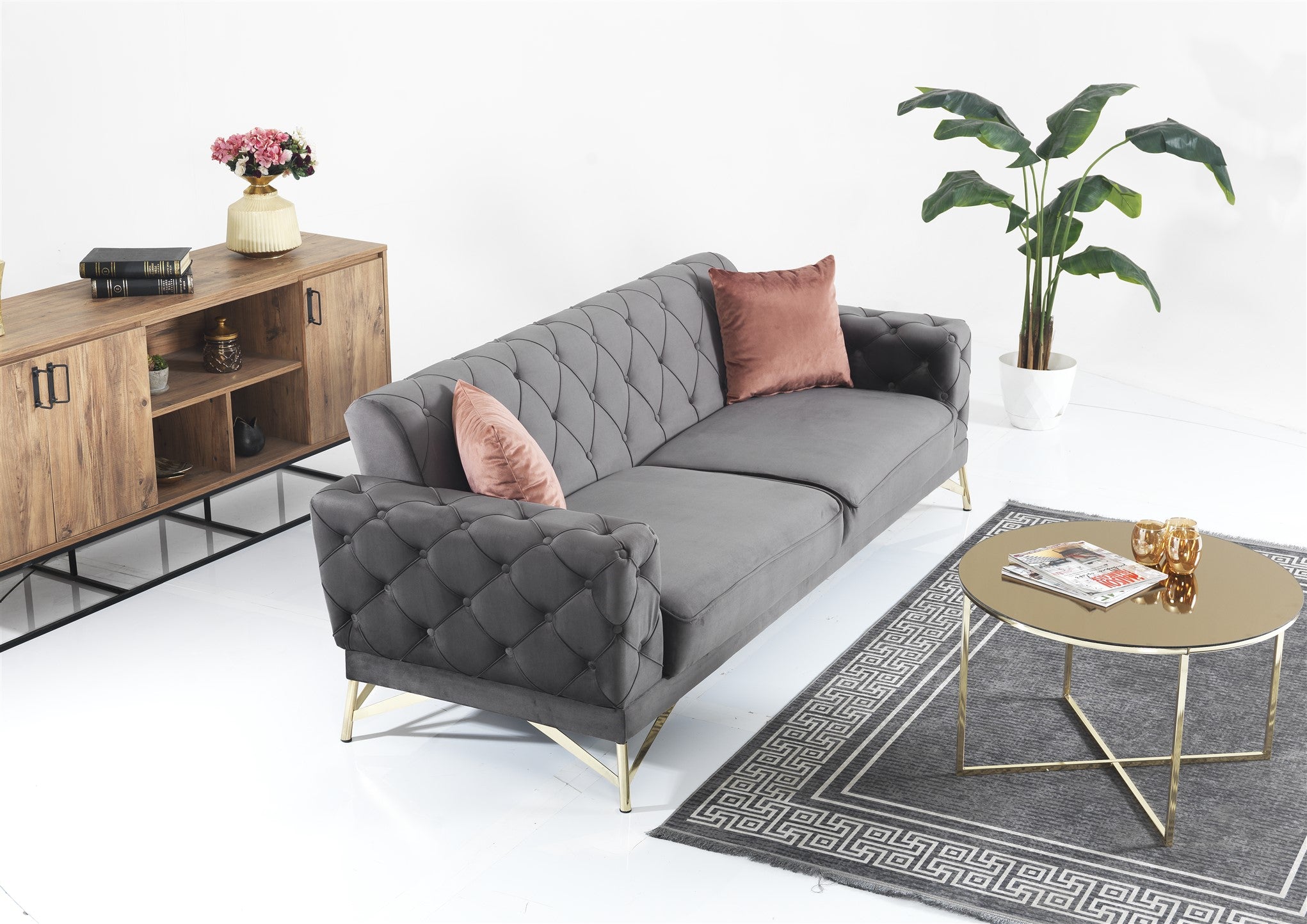 Fiesta Convertible Sofa Grey