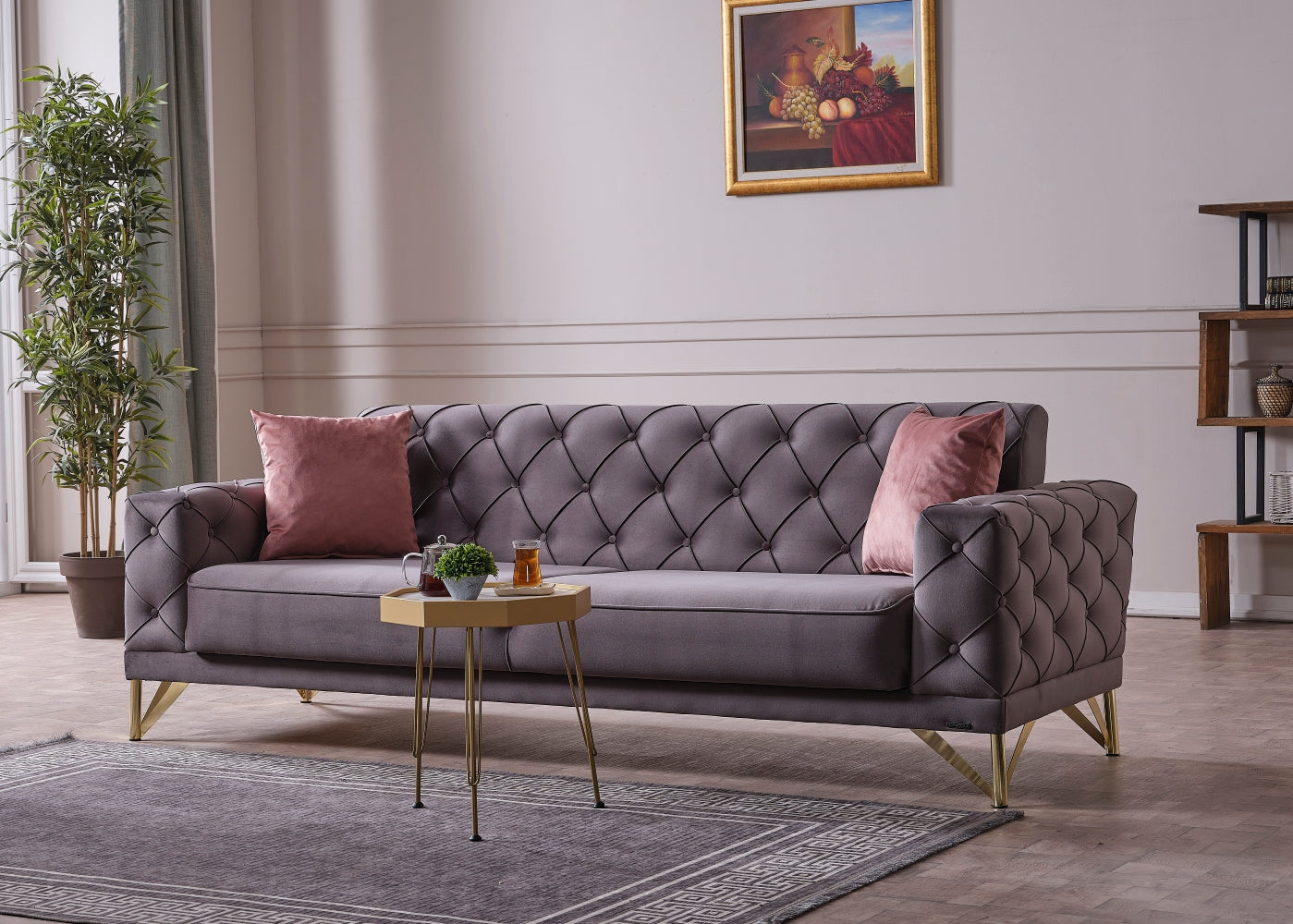 Fiesta Convertible Sofa Grey
