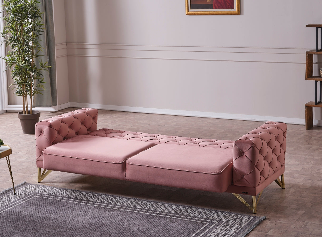 Fiesta Convertible Sofa Pink