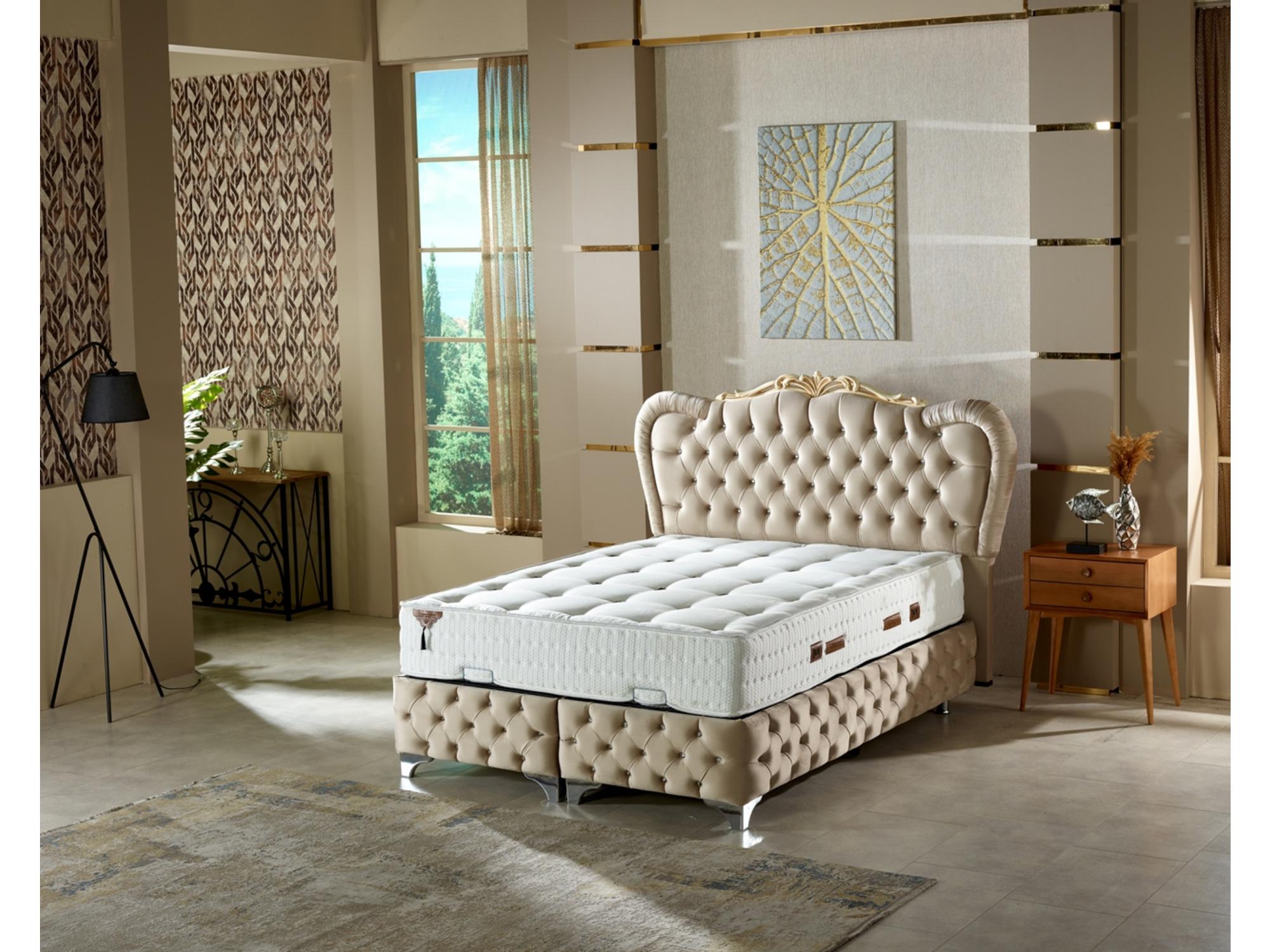 Infinity Storage Bed With Headboard Cream