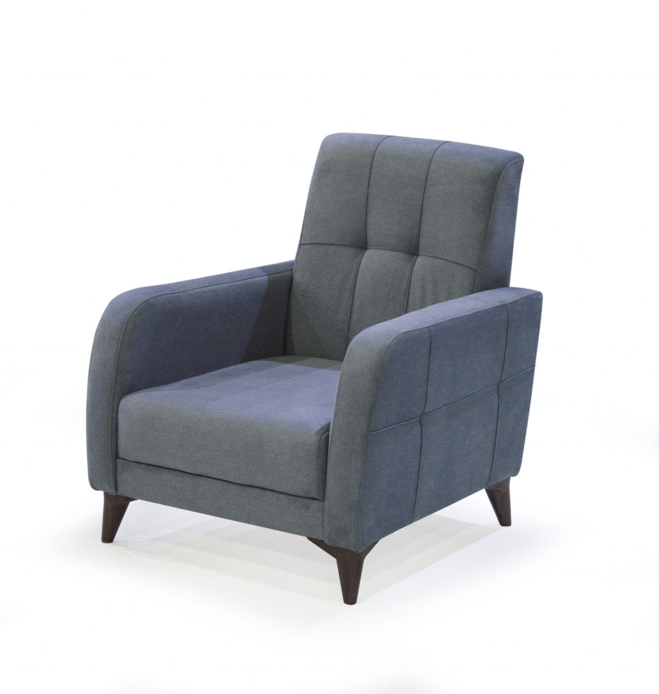 Eylul Convertible Livingroom (1 Sofa & 2 Chair) Light Grey