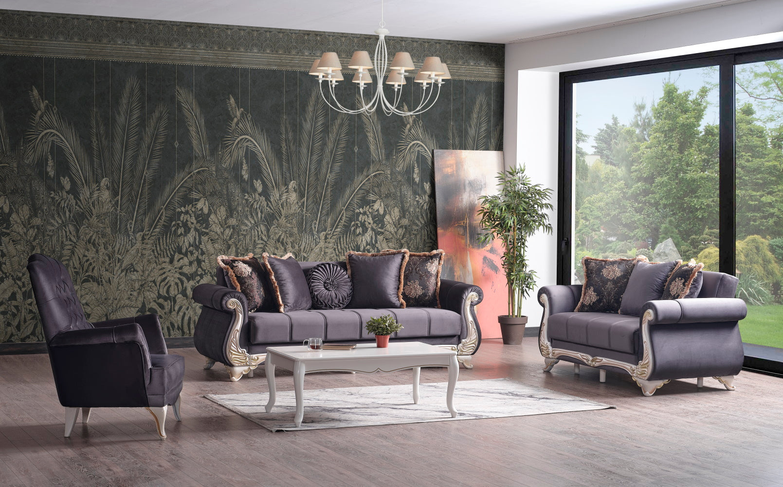Karizma Convertible Sofa Anthracite