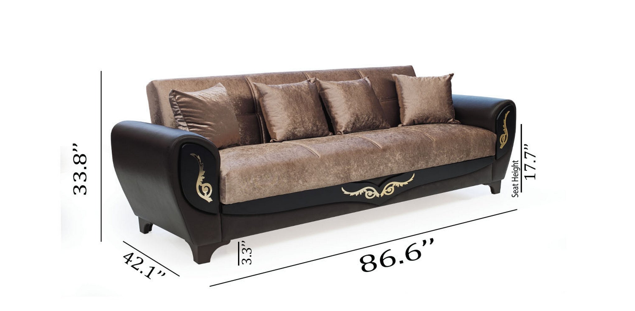 Legacy Convertible Livingroom (1 Sofa & 1 Loveseat & 1 Chair) Dropp Brown