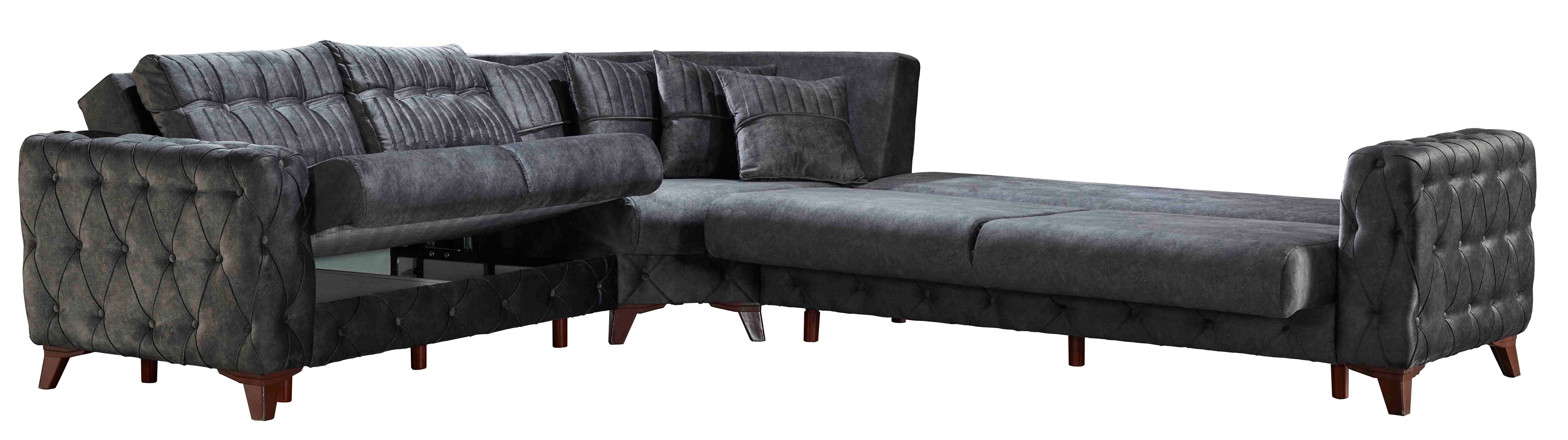 Lizbon Convertible Sectional Grey
