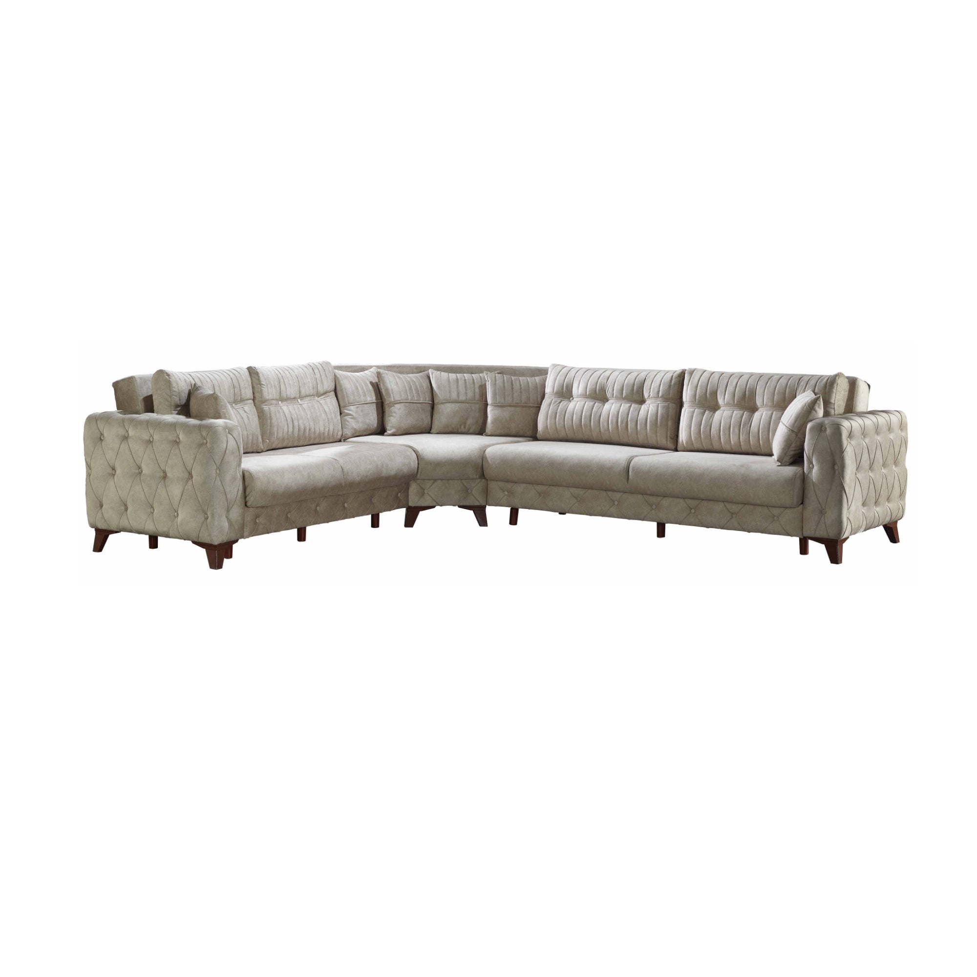 Lizbon Convertible Sectional Cream