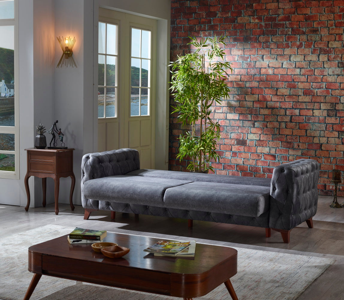 Lizbon Converible Livingroom (2 Sofa & 2 Chair) Grey