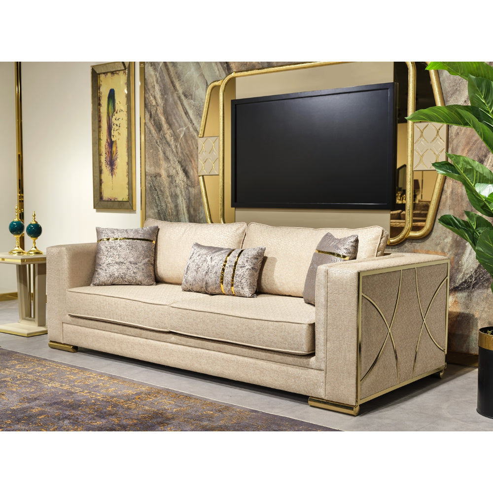 Napoli Stationary Sofa Cream