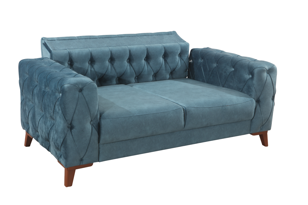 Joza Convertible Livingroom Loveseat Blue