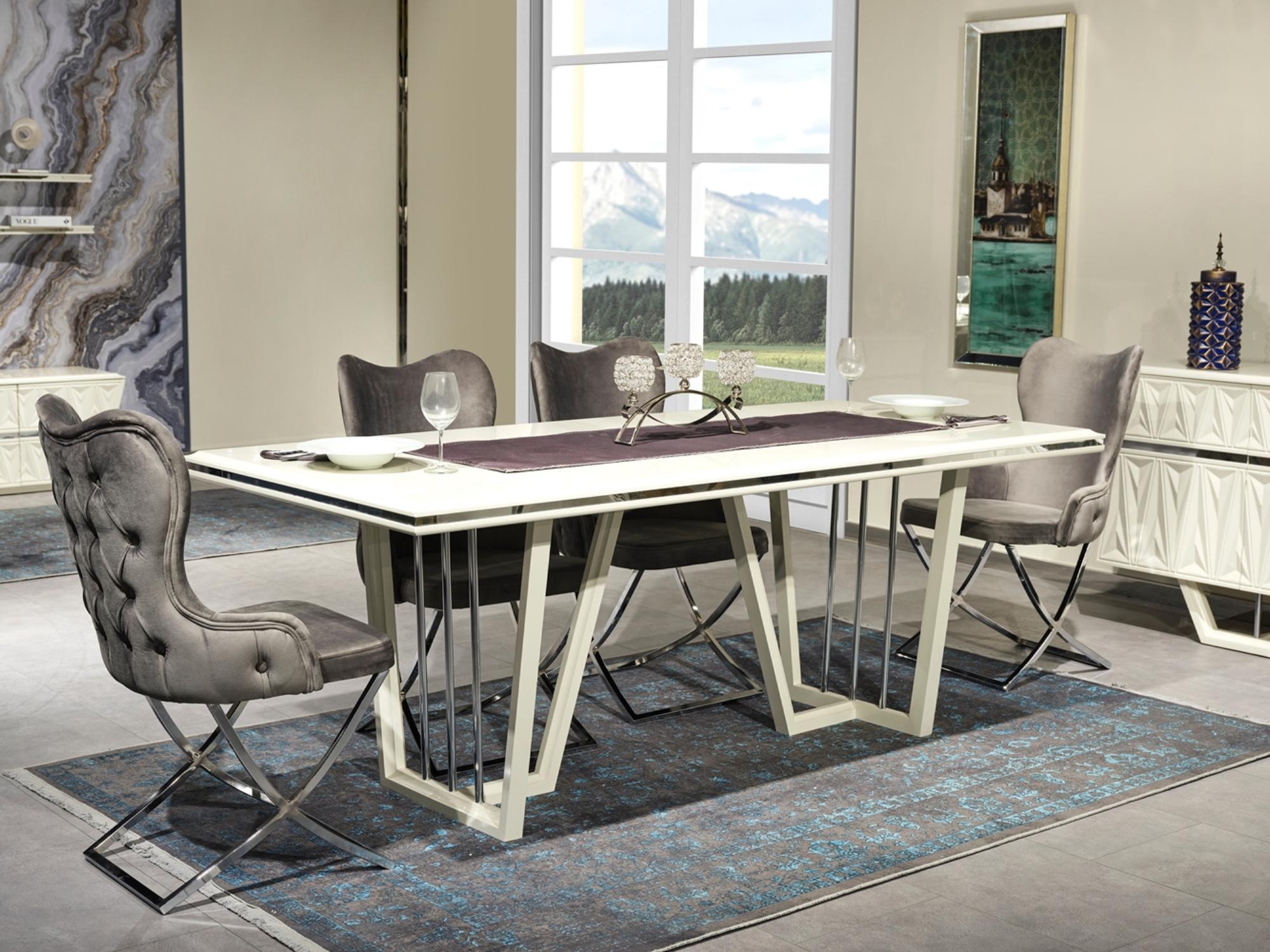 Nova Diningroom (Consol With Mirror & Dining Table & 6 Dining Chair)