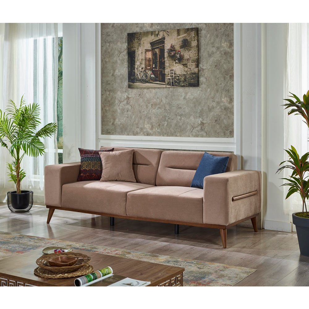 Odesa Convertible Sofa Light Brown