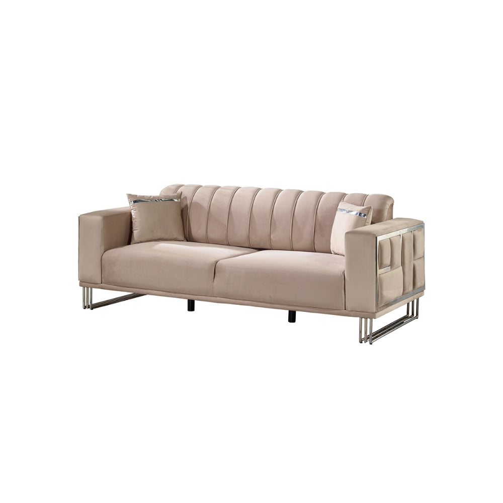 Puzzle Convertible Livingroom (2 Sofa & 2 Chair) Cream