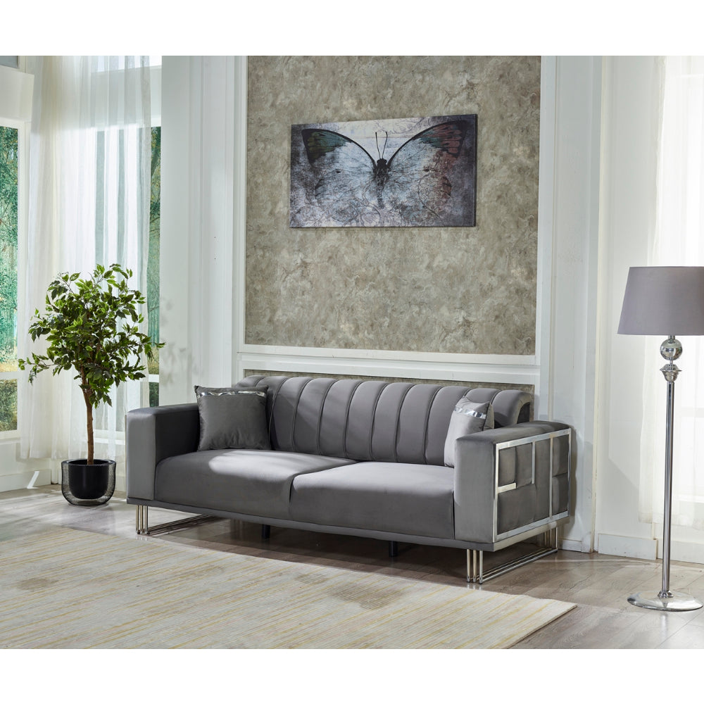 Puzzle Convertible Sofa Light Grey