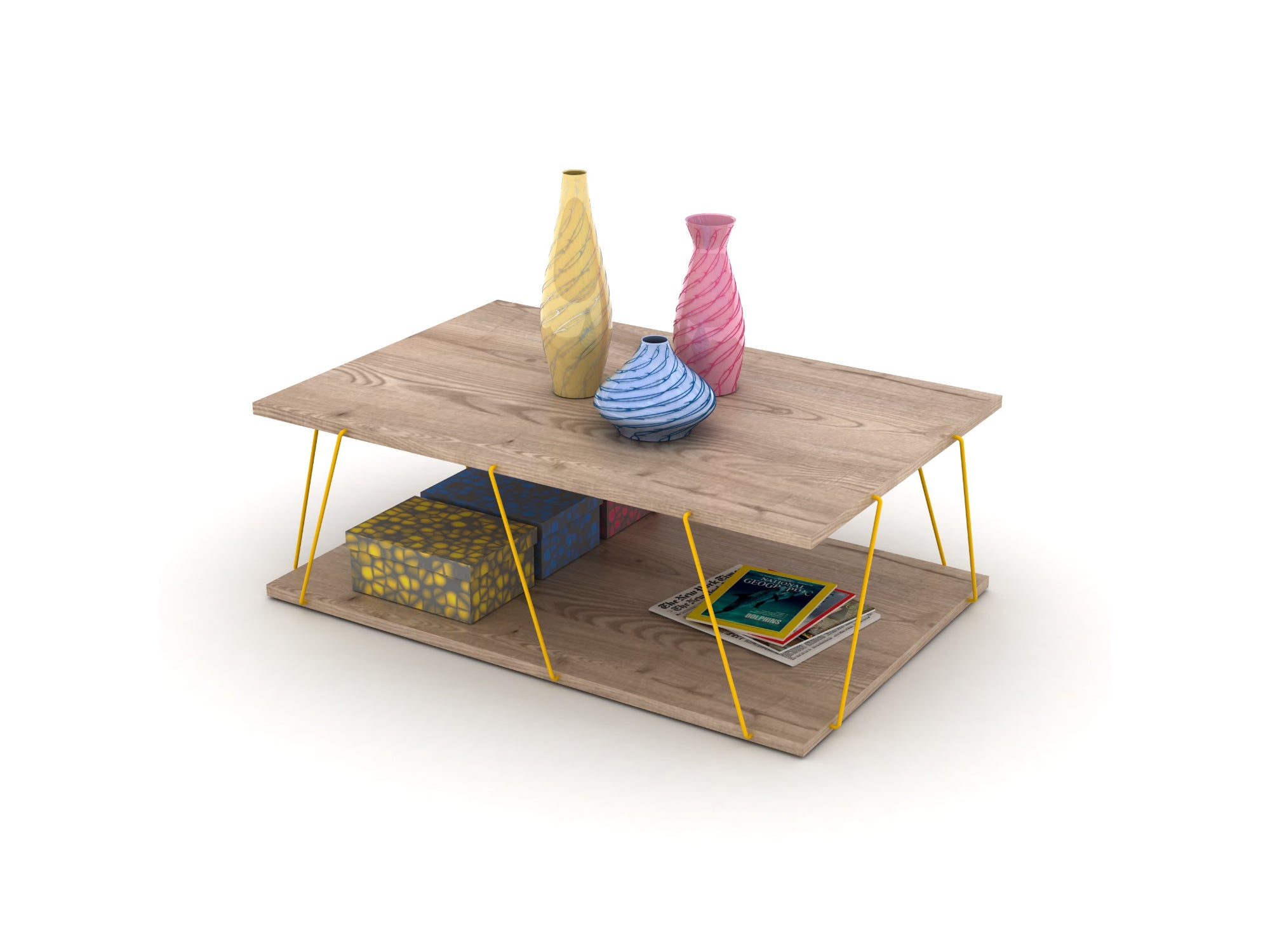 Tars Coffee Table Oak-Yellow