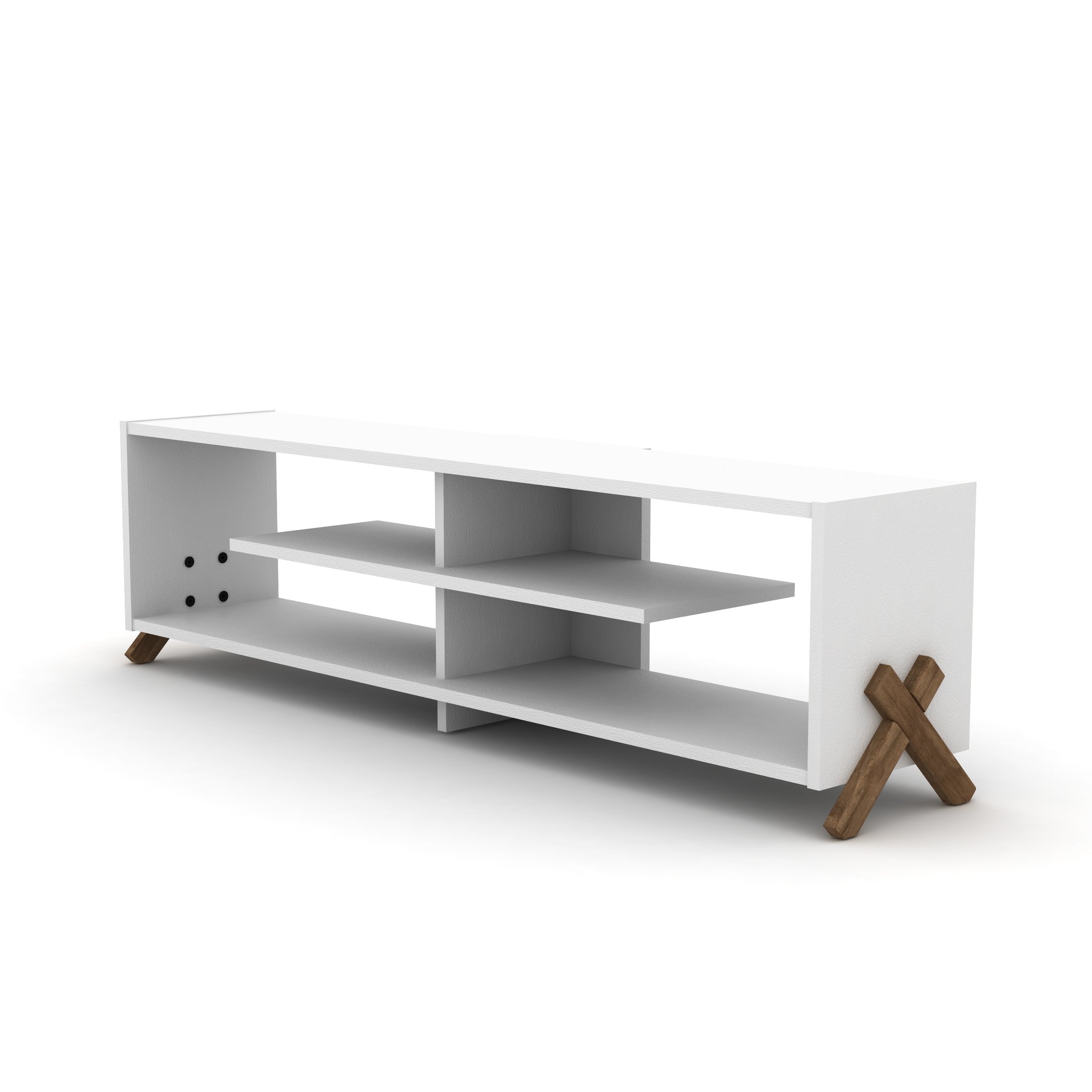 Kipp Tv Stand Walnut-White