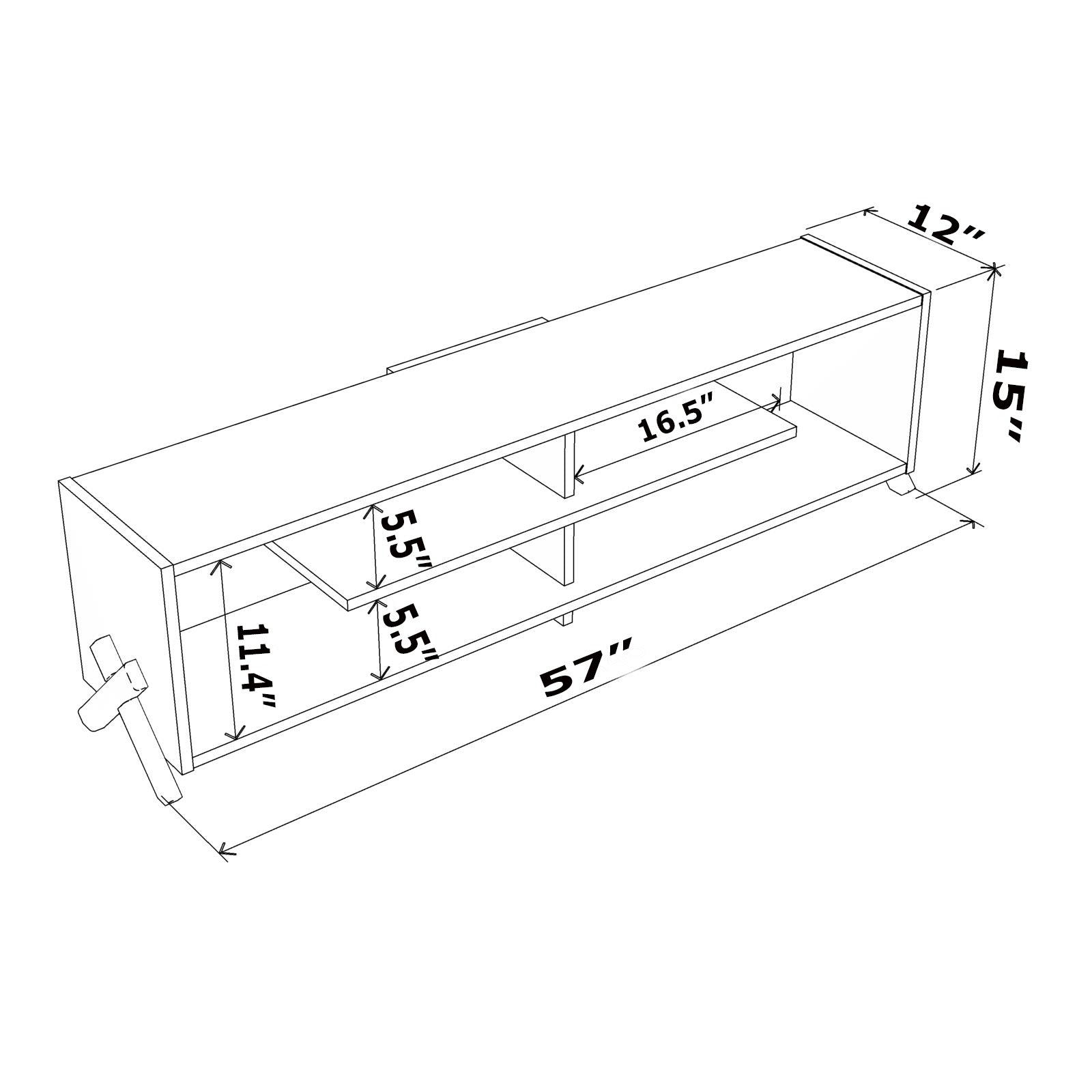 Kipp Tv Stand Walnut-White