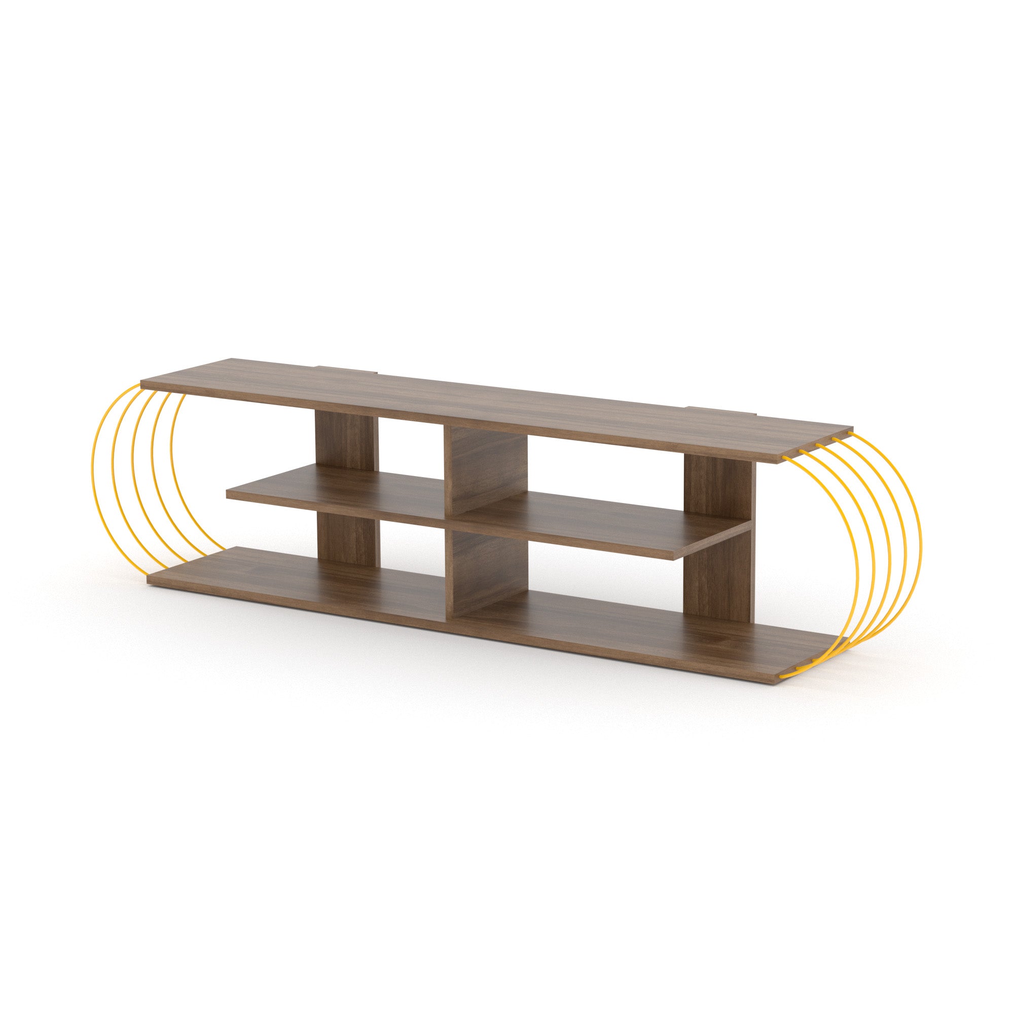 Case Tv Stand Walnut-Yellow