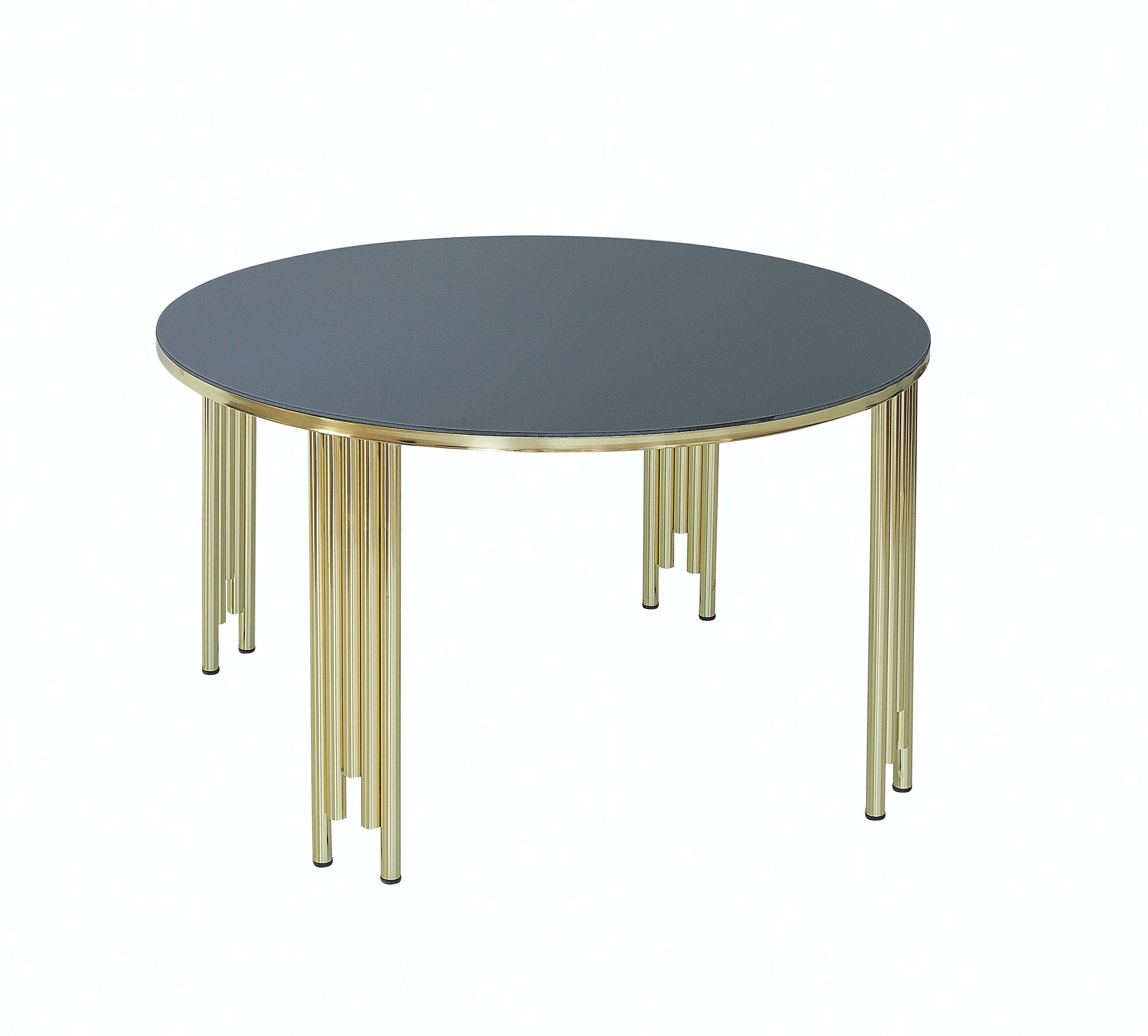 Renga Coffee Table Gold Legs - Black Top