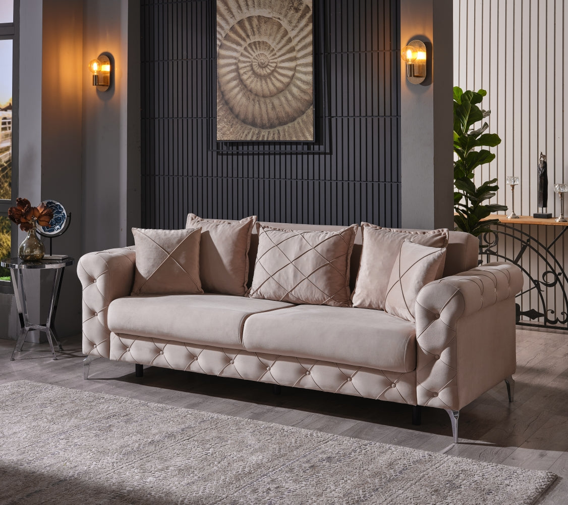 Riva Convertible Sofa Cream