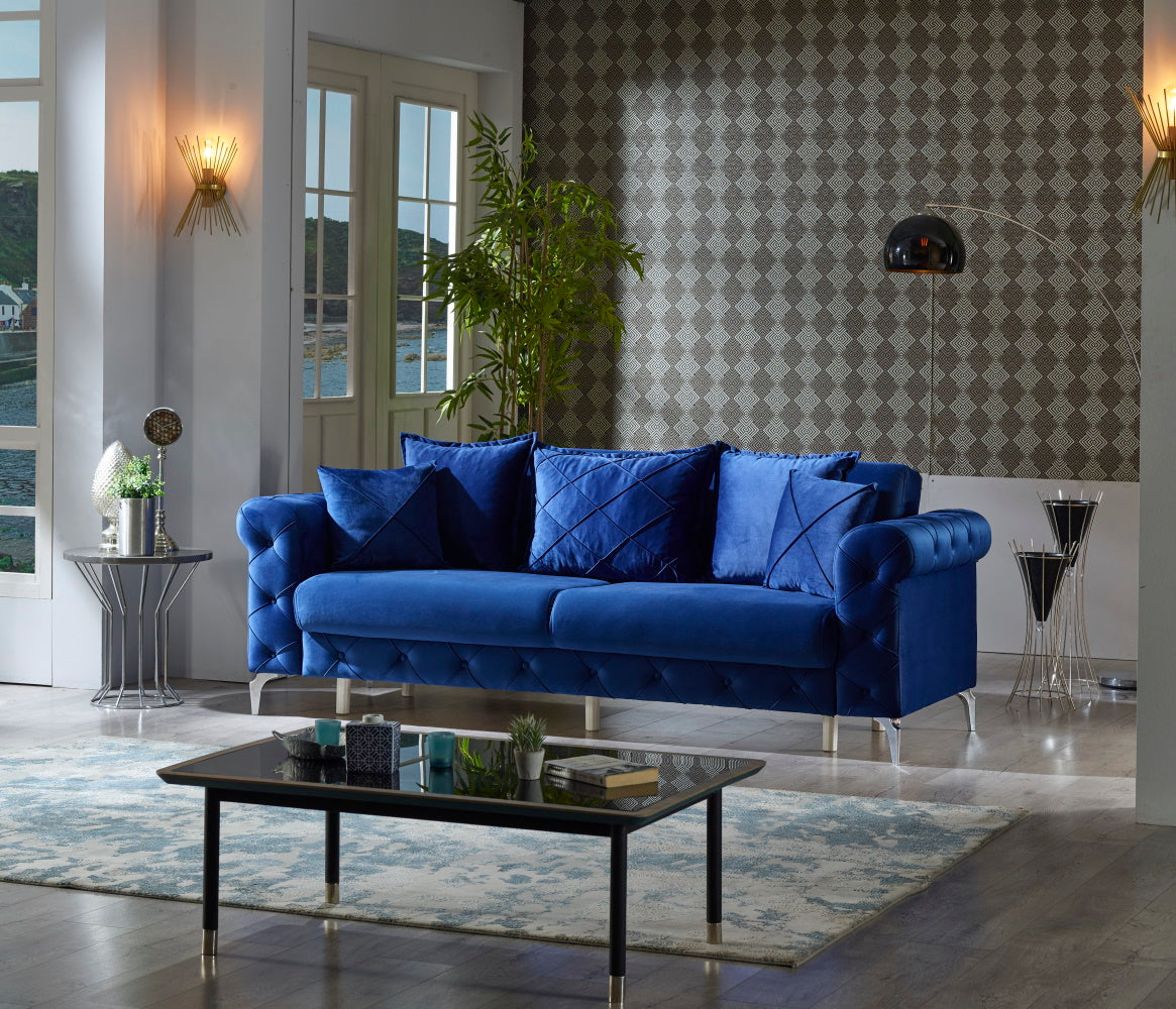 Riva Convertible Sofa Navy