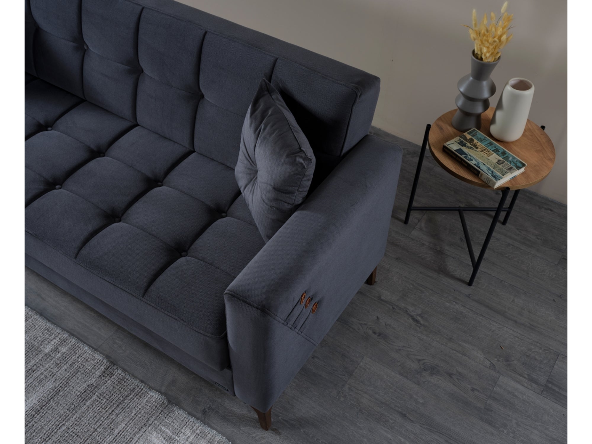 Step Convertible Sofa Grey