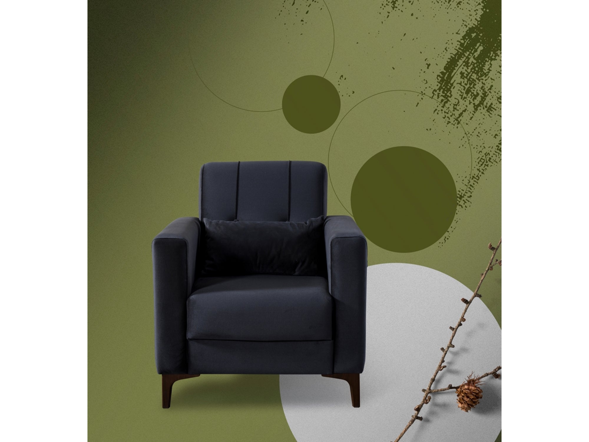 Step Convertible Livingroom (1 Sofa & 1 Loveseat & 1 Chair) Grey