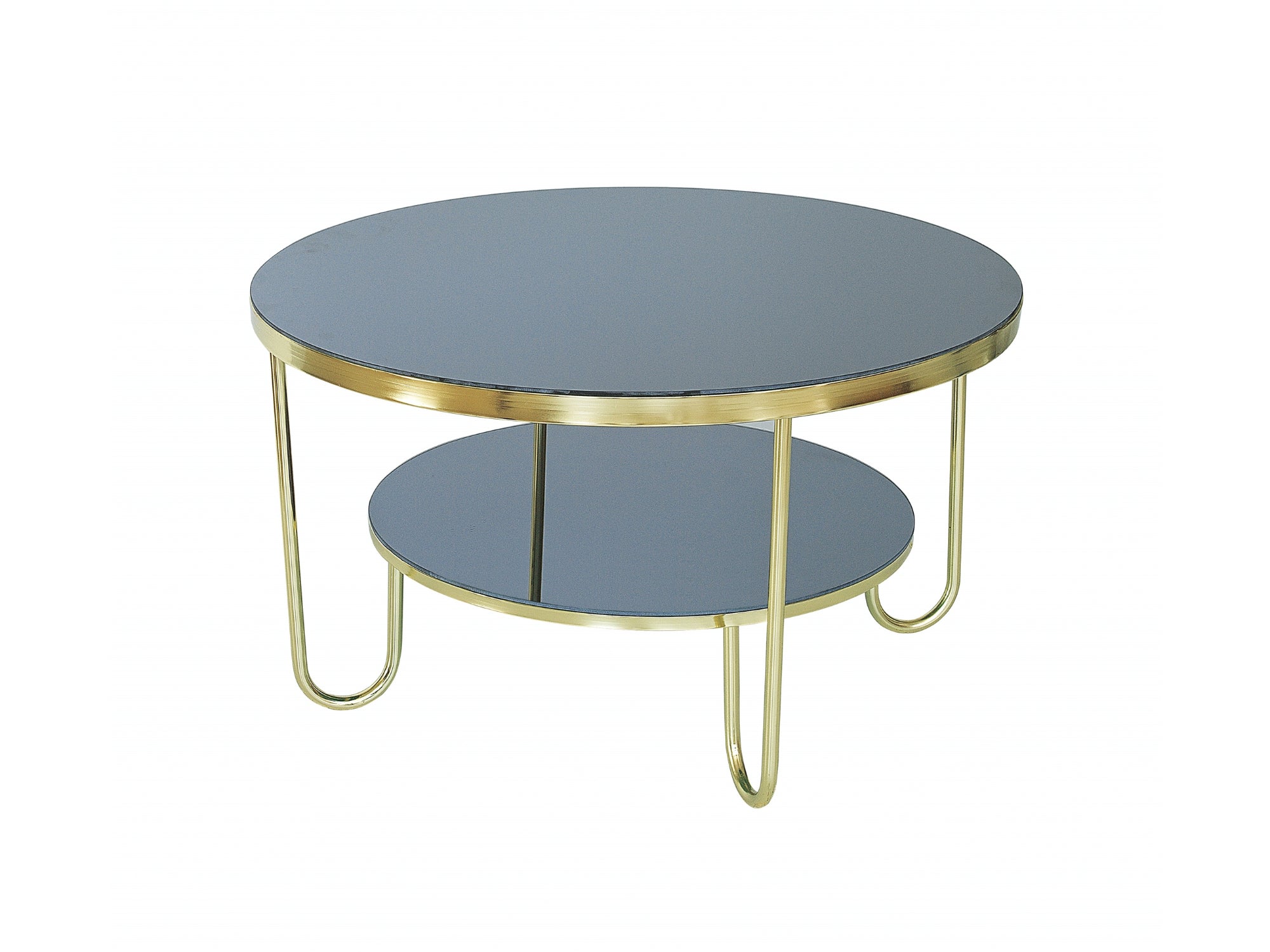 Sasa Nesting Table Gold Legs - Black Top