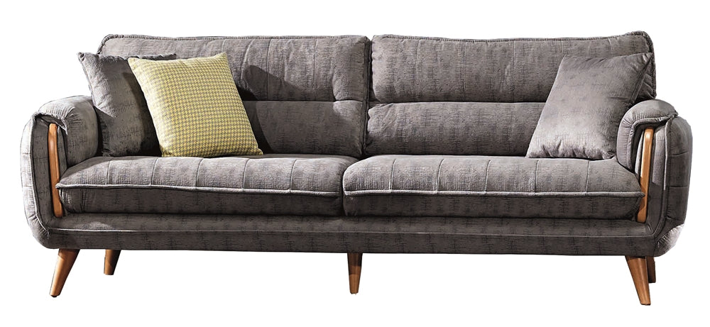 Vega Convertible Livingroom (1 Sofa & 2 Chair) Grey
