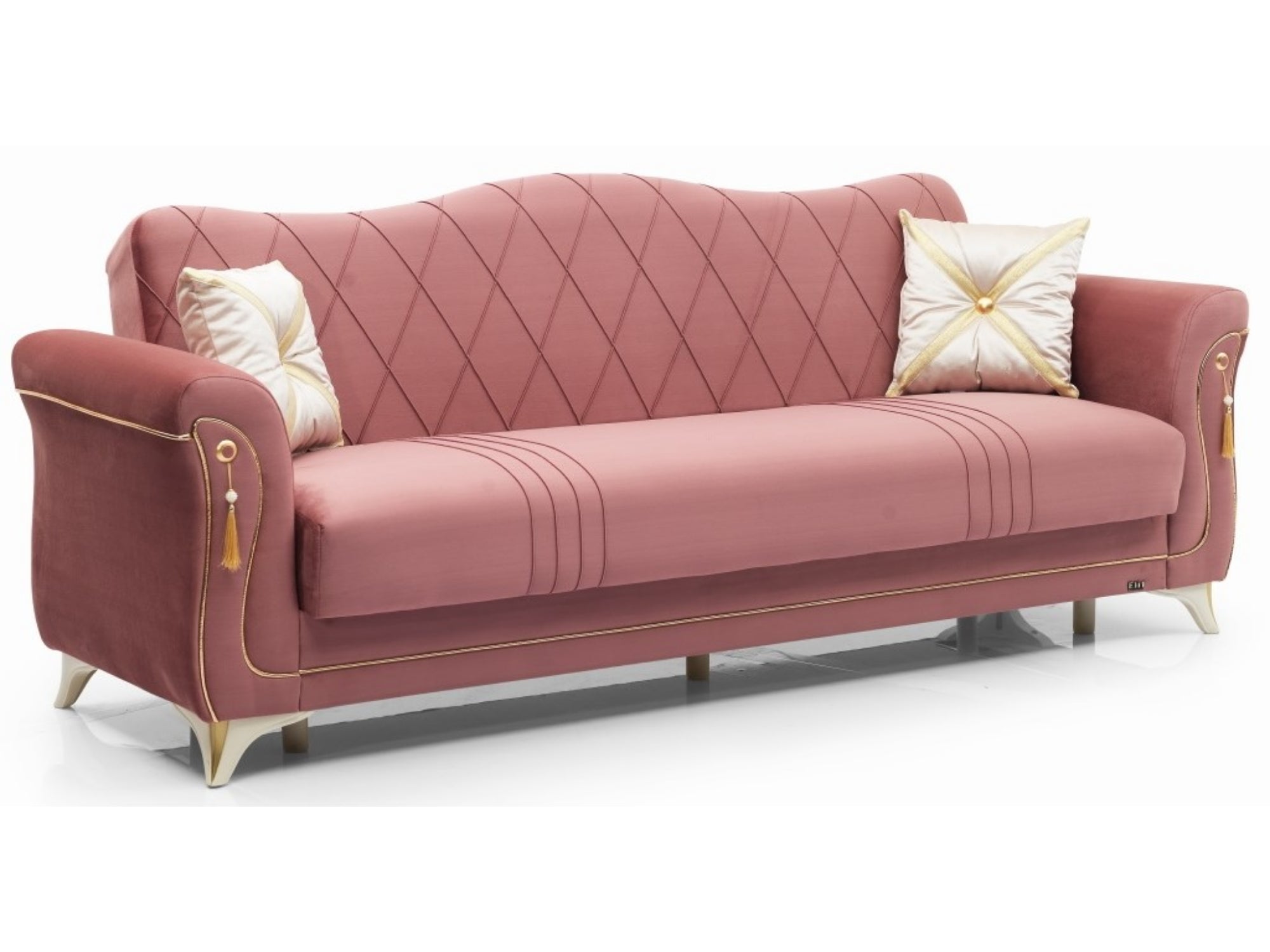 Vienna Convertible Livingroom Sofa Dusty Rose