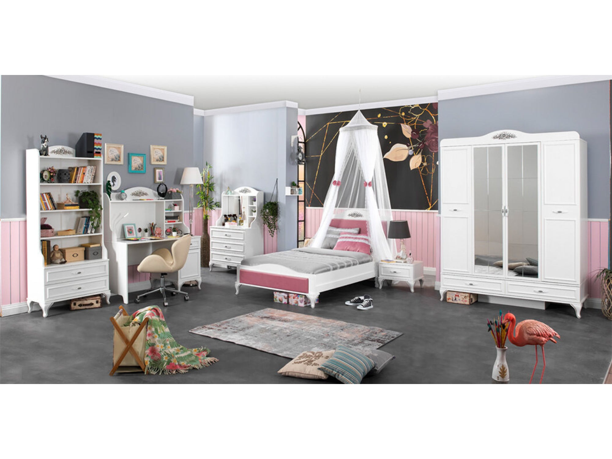 Angel Twin Bed With Headboard (European) (100X200CM)