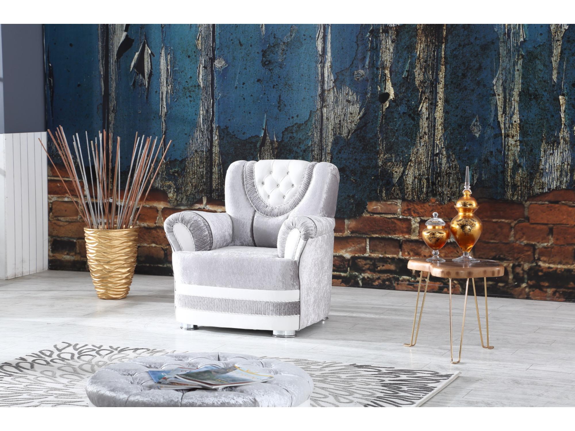 Idea Livingroom Chair Silver-White