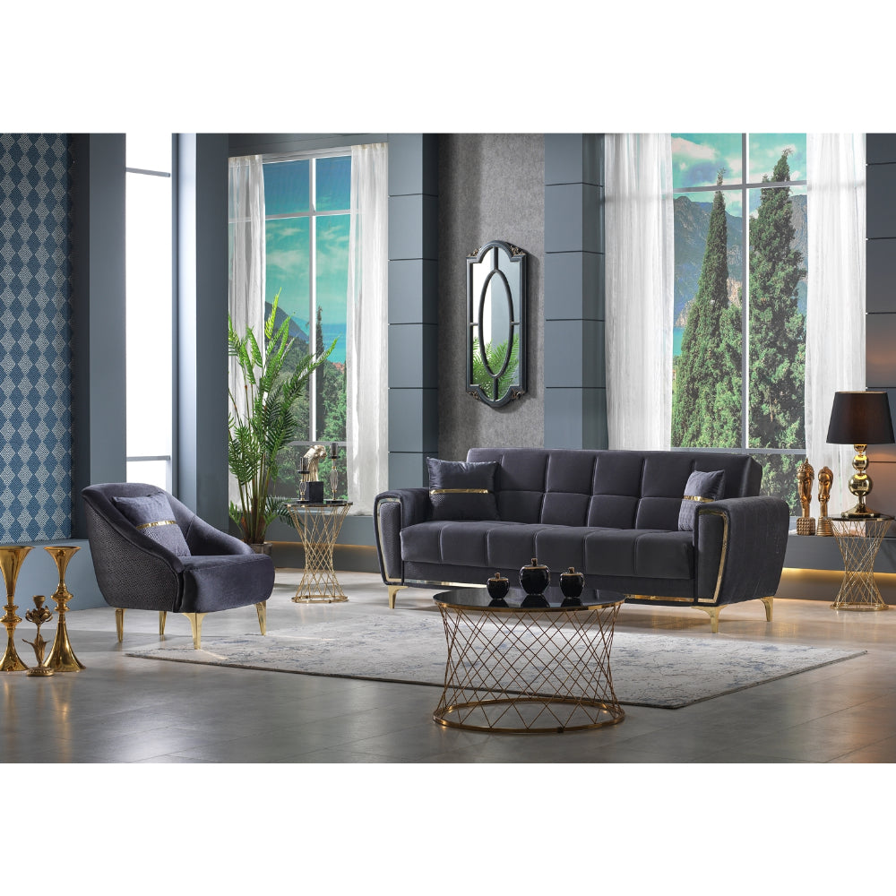 Boston Convertible Livingroom (2 Sofa & 2 Chair) Anthracite