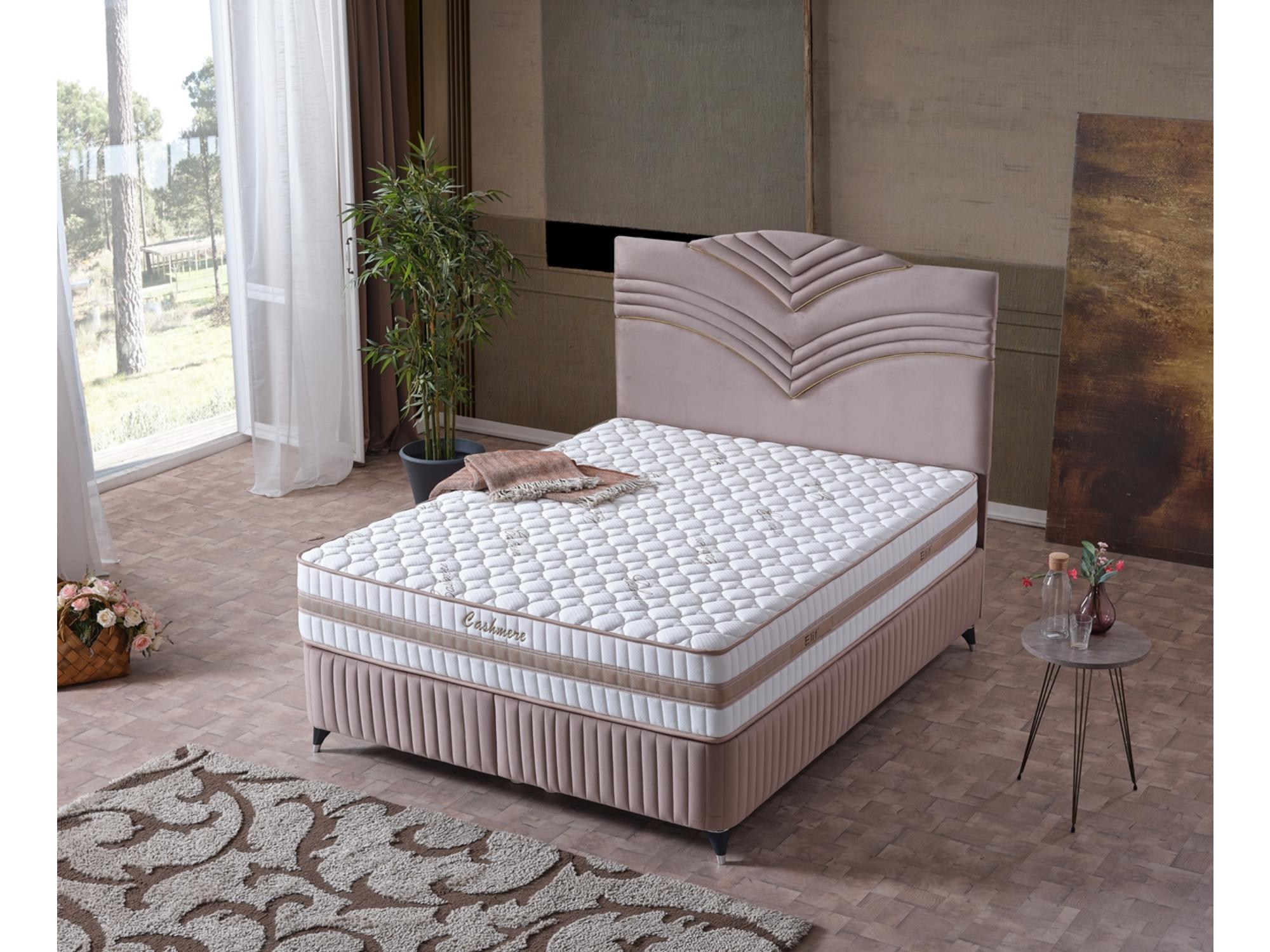 Cınar Storage Bed With Headboard Light Brown