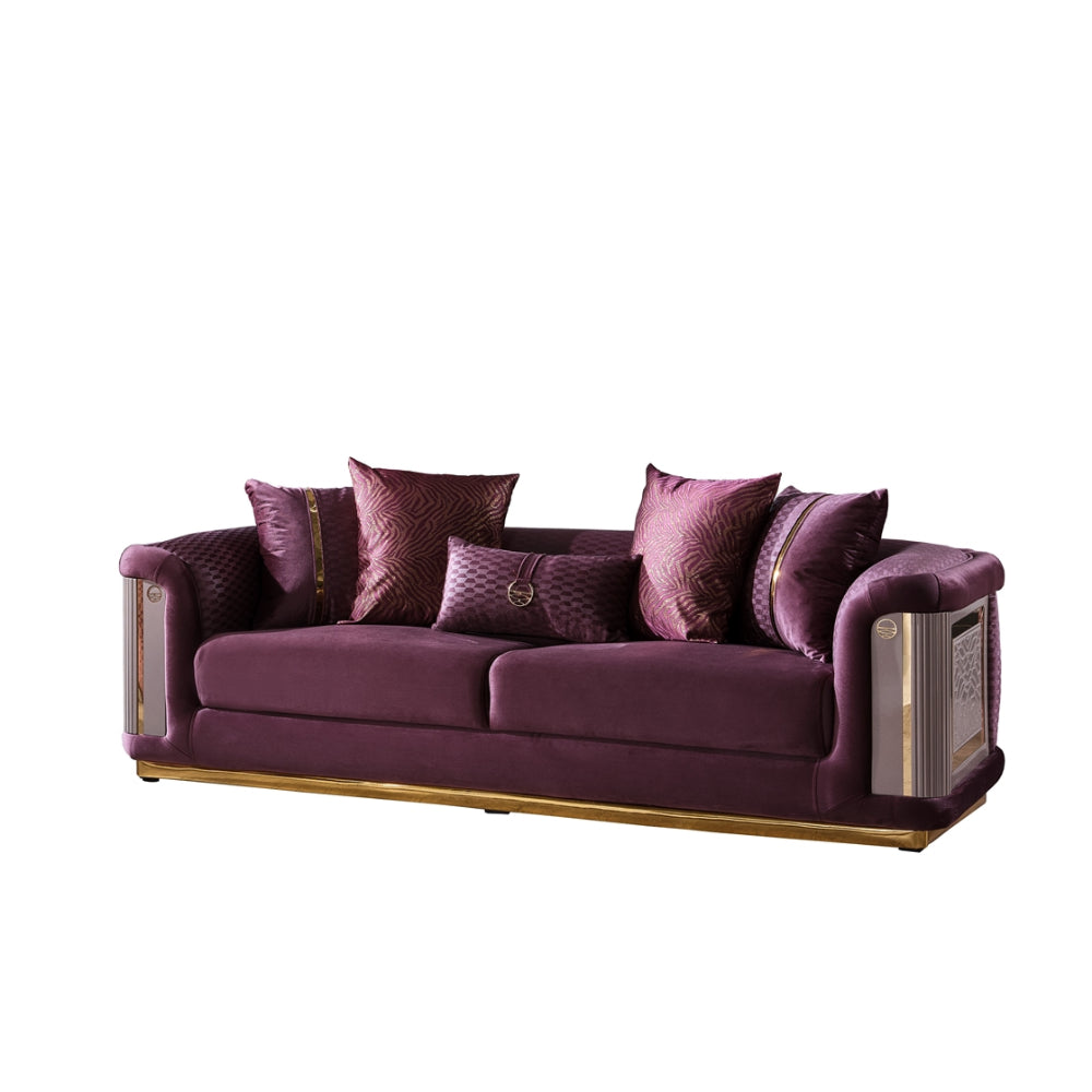 Elegance Stationary Sofa Purple