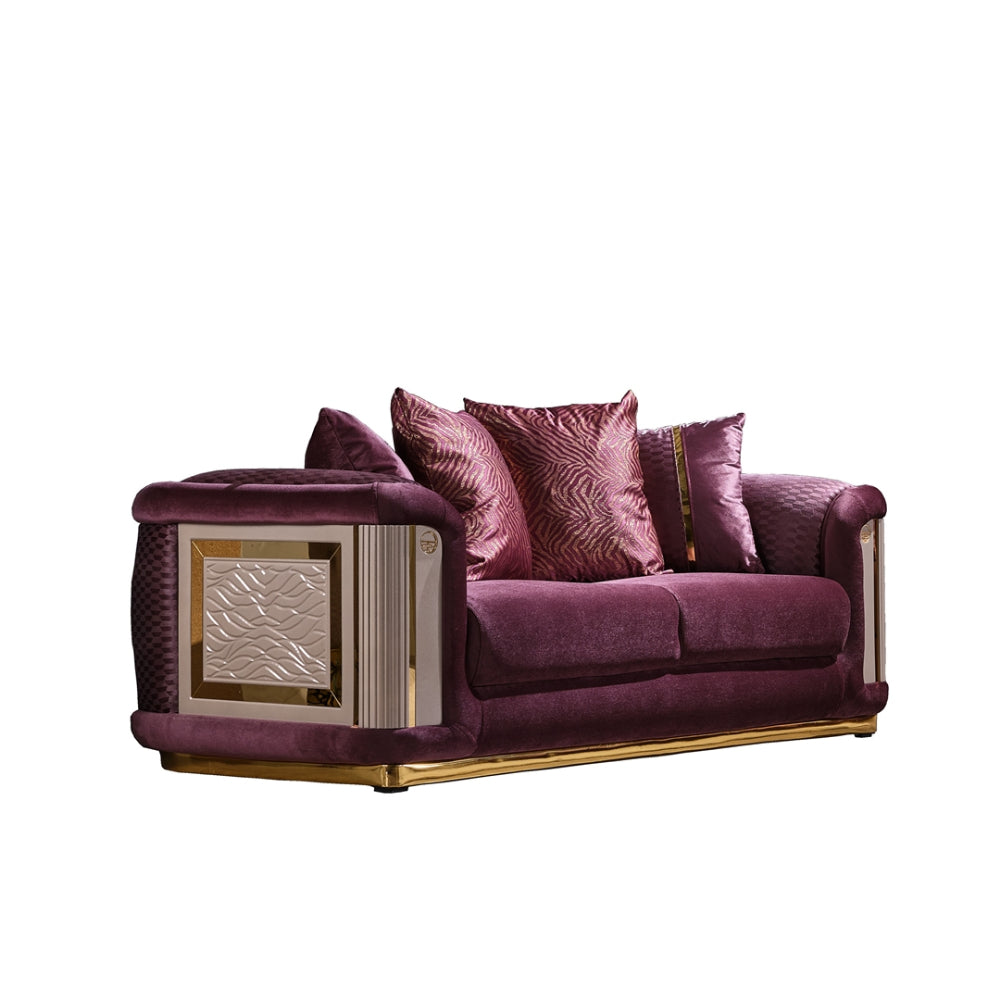 Elegance Stationary Loveseat Purple