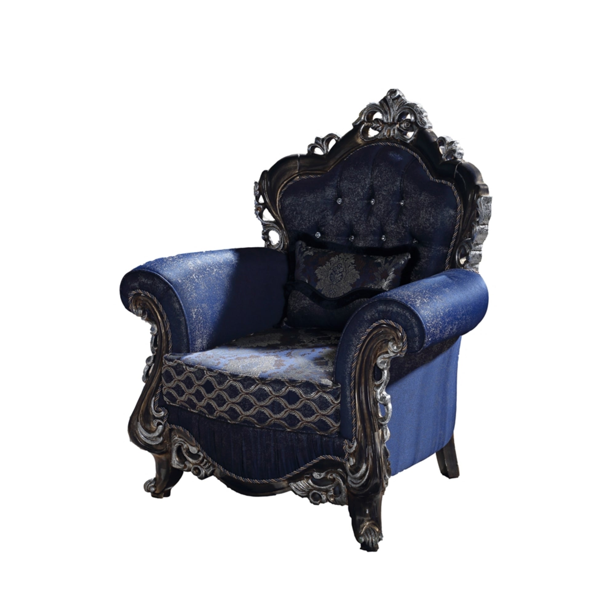 Tuana Traditional Chair Dark Blue