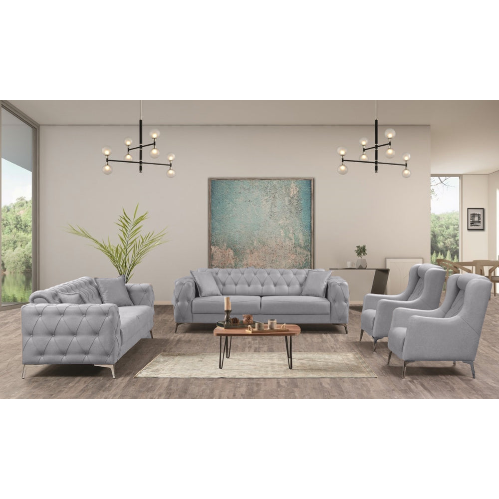 Joza Convertible livingroom (2 Sofa & 2 Chair) Zeron Grey