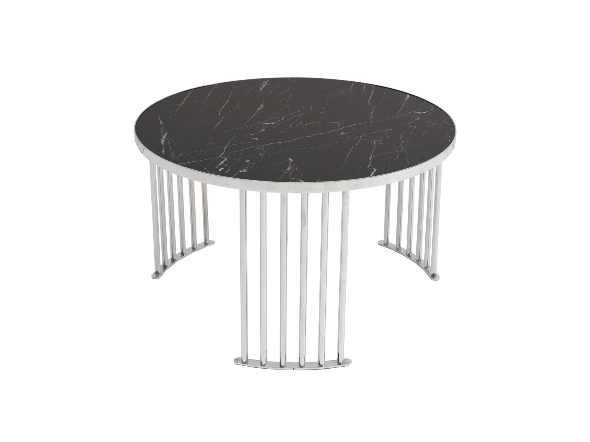 G301 Coffee Table Choreme Legs - Black Marble top