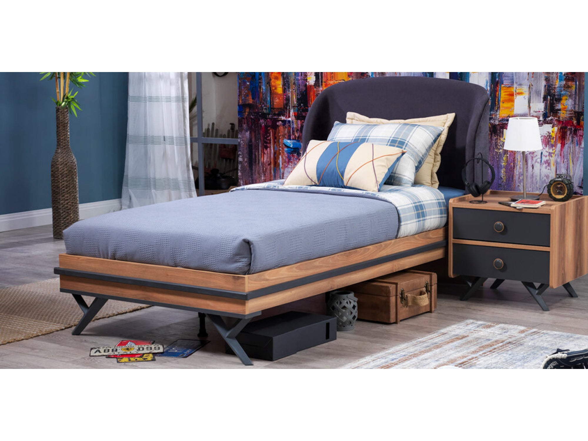 Piedra Twin Bed (European) (100X200CM)